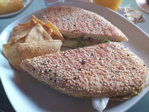 Vegan Panini at Baobab Cafe in Loughborough