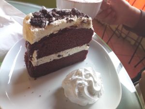 Vegan cake at Baobab Cafe in Loughborough