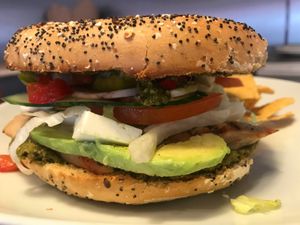 Bagel...just be creative  at Baobab Cafe in Loughborough