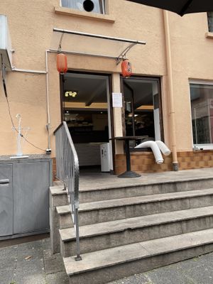 Outside view from seating area  at Power Sushi in Bad Vilbel