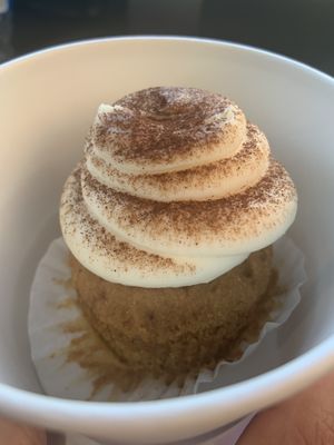 Pumpkin cupcake  at Real Food Daily in West Hollywood