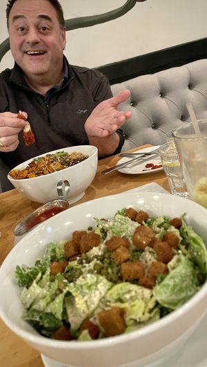 Cesar salad  at Real Food Daily in West Hollywood