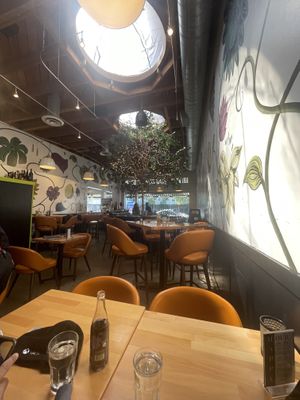 Inside area of restaurant  at Real Food Daily in West Hollywood