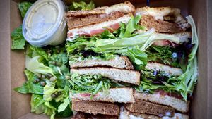 The club sandwich sandwich  at Real Food Daily in West Hollywood