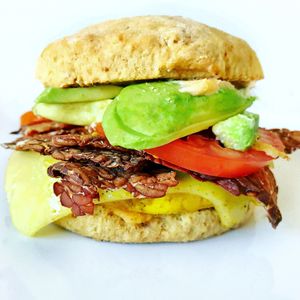 Breakfast Biscuit Sandwich  at Real Food Daily in West Hollywood