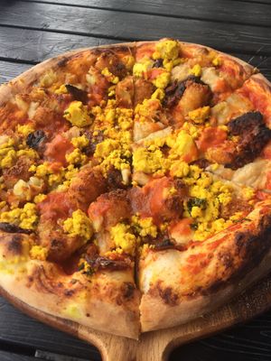 Breakfast Pizza  at Real Food Daily in West Hollywood