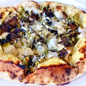 Mushroom, Truffle Pizza at Real Food Daily in West Hollywood