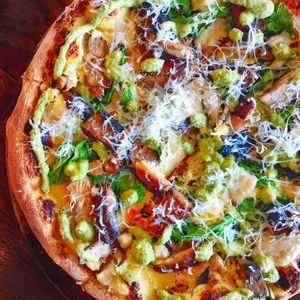 Mushroom Truffle Pizza at Real Food Daily in West Hollywood