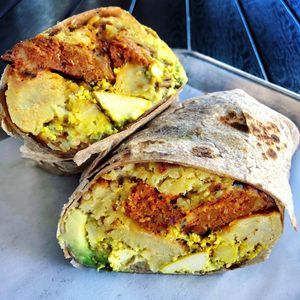 Breakfast burrito  at Real Food Daily in West Hollywood