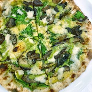 Vegan Mushroom Truffle Pizza at Real Food Daily in West Hollywood