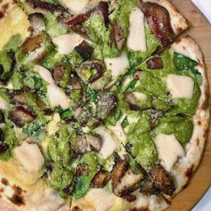 Mushrooms Truffle Pizza at Real Food Daily in West Hollywood
