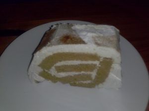 yule log at Real Food Daily in West Hollywood