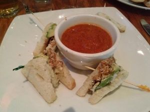 'little dippers' special - tomato soup and grilled cheese at Real Food Daily in West Hollywood