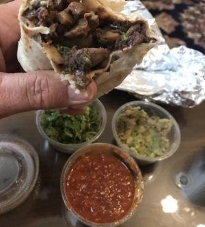 Mushroom and black bean burrito at Taqado in Abu Dhabi