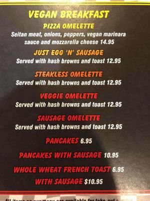 Now offering full vegan breakfast! at Speedway Cafe in Dover