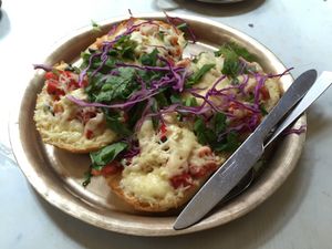 Bruschetta (starter) at OR2K in Kathmandu