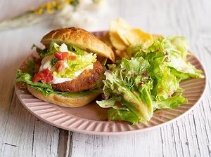 Vegan　SOY BUGER  at Orange County Cafe in Tondabayashi