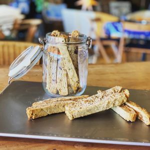 Vegan biscotti at Orange County Cafe in Tondabayashi