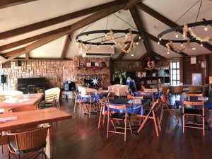 inside cafe at Orange County Cafe in Tondabayashi