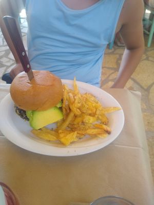 Vegan burger  at Picnic in Kefalonia