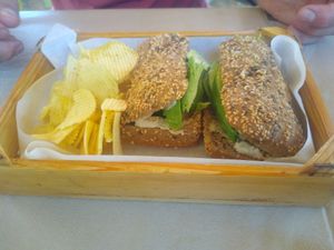 Vegan baguette  at Picnic in Kefalonia