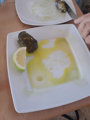 Dolmades, took the pic too late :P at Picnic in Kefalonia