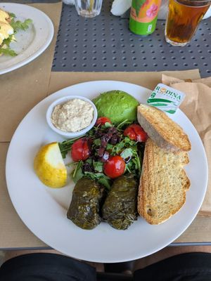 Vegan breakfast, I recommend asking for some extra slices of bread! at Picnic in Kefalonia