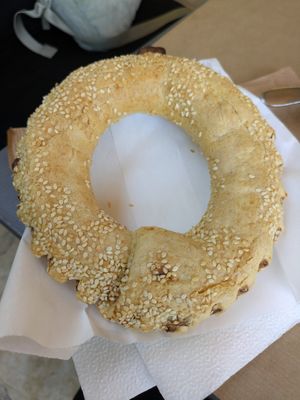 Vegan tomato and olive pie at Picnic in Kefalonia