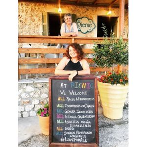 Meet the owners, Christina and, her daughter, Nicoletta. at Picnic in Kefalonia