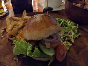 Manioc burger at Chill Cafe in Ella