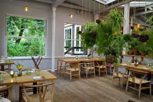 Interior “garden" at Nimb Gemyse in Copenhagen