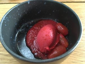 Ice with honey tomatoes (not as in honey😉) at Nimb Gemyse in Copenhagen