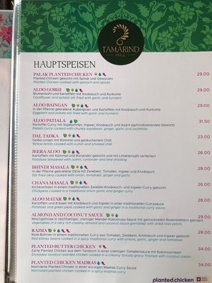 Special Vegan Menu Juni 2021 at Tamarind Hill in Zurich
