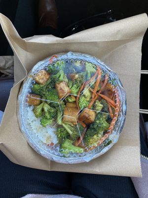 Tofu teriyaki bowl at Jojo's Juice Bar in Valley Stream