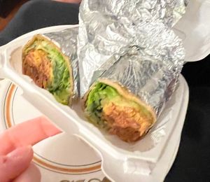 Jack fruit vegan wrap   at Jojo's Juice Bar in Valley Stream