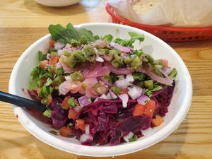 Vegan burrito bowl at Poppo's Taqueria in St Petersburg