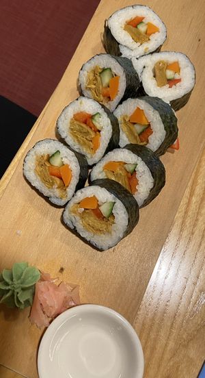 Maki Sushi - Teriyaki vegan meat #Veganuary at The Jitsu in Dunedin