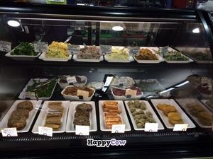 Vegan case of cold foods  at 4th Generation Organic Market - East in Boca Raton