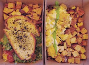 Jammin' Bennie & Veggie + Pesto Frittata at Breakfast Republic in Irvine