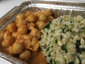 Coconut Curry Chickpeas at Zizi's Vegan Food Truck in Charlotte