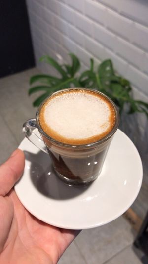 machiato with cashew milk at Anna Café in Rio De Janeiro