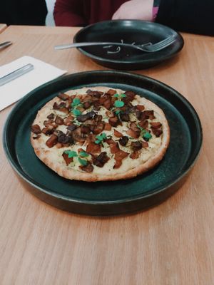 Vegan pizza!  at Wilgrow in Al Bidea