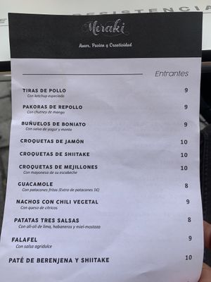 Menu 2 at Meraki in Oviedo