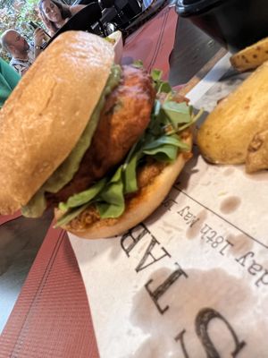 Vegan burger   at Meraki in Oviedo