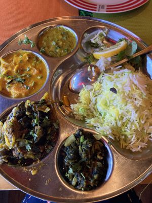 vegan Thali  at Megha Halal Cuisine in Madrid