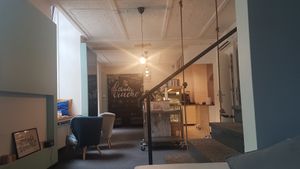 Inside seatings at Chude Ciacho in Warsaw