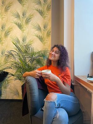 Me with coffee   at Chude Ciacho in Warsaw