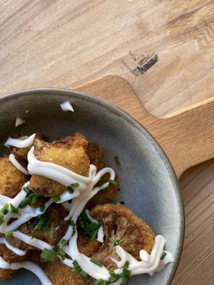 Deep fried couliflower   at Burger Anarchy in Odense