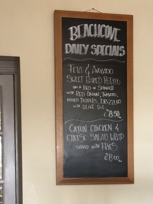 A vegetarian daily special! at Beachcove Café in Waterville