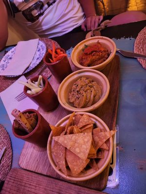 Hummus platter at Klein84 in Malgrat De Mar